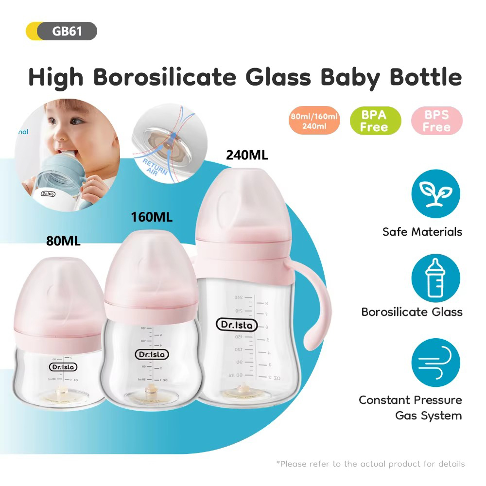 Baby Food Glass Containers - Newborn Feeding Glass Bottles 80/160/240ml High