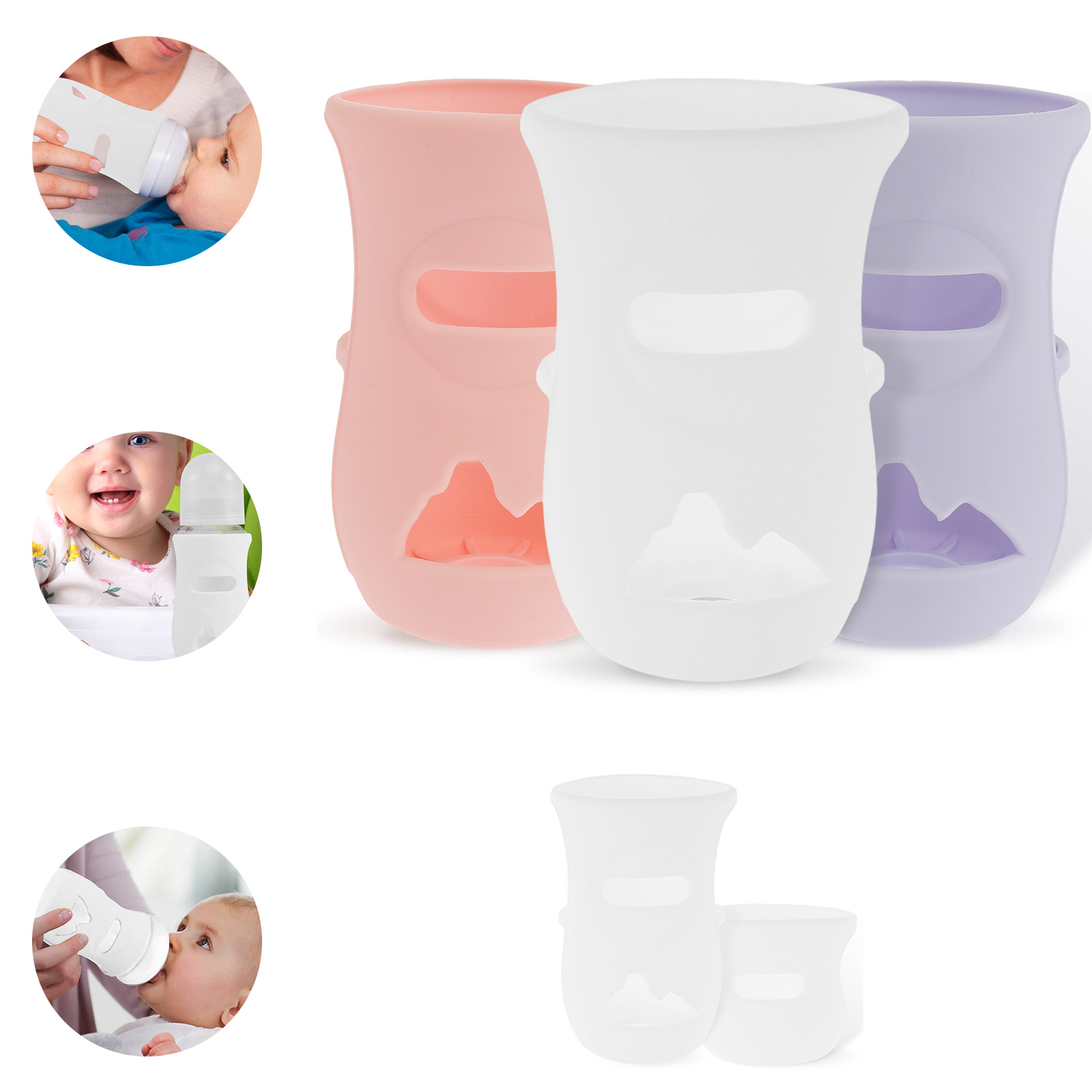 Baby Food Bag - Silicone Sleeves Silicone Baby Bottle Cover