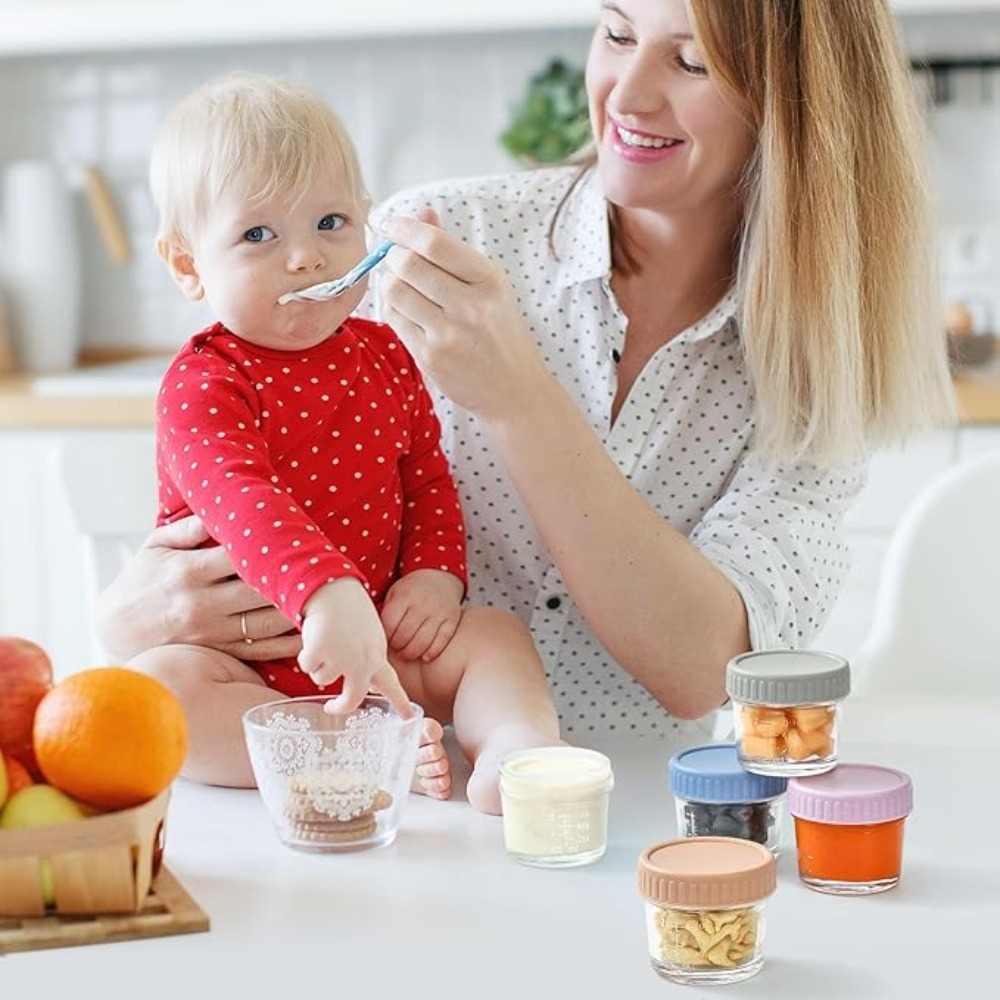 6pcs Mason Jar Glass Baby Food - Baby Food Glass Containers recension och pris