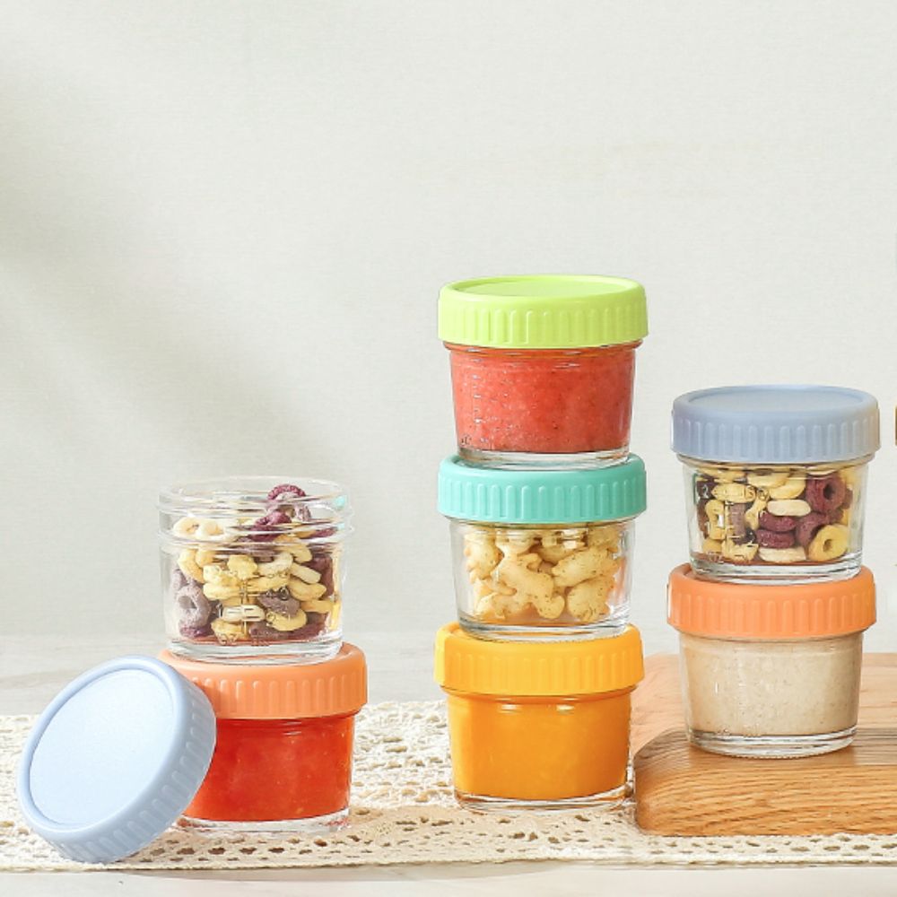 6pcs Mason Jar Glass Baby Food - Baby Food Glass Containers recension och pris