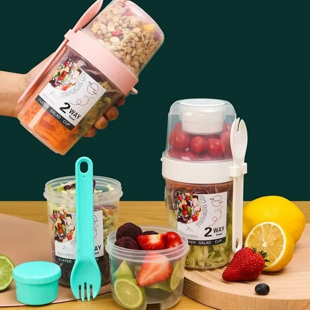 Portable Salad Cup Breakfast C - Snack Container Travel recension och pris