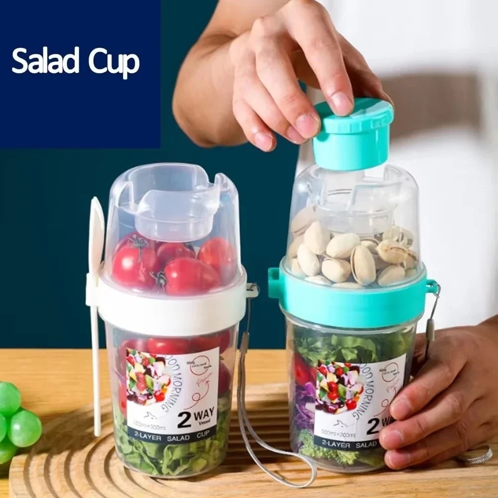 Portable Salad Cup Breakfast C - Snack Container Travel recension och pris
