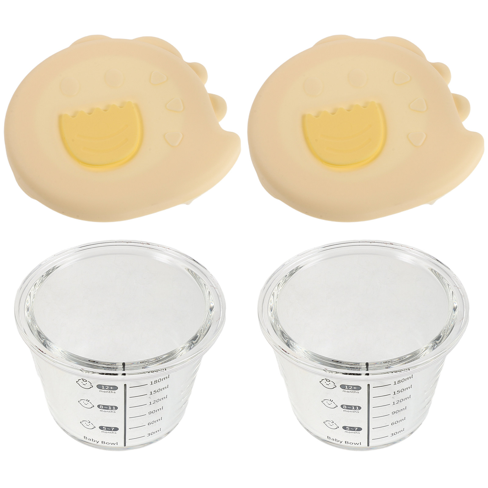 2Pcs Infant Food Storage Glass - Baby Food Glass Containers recension och pris