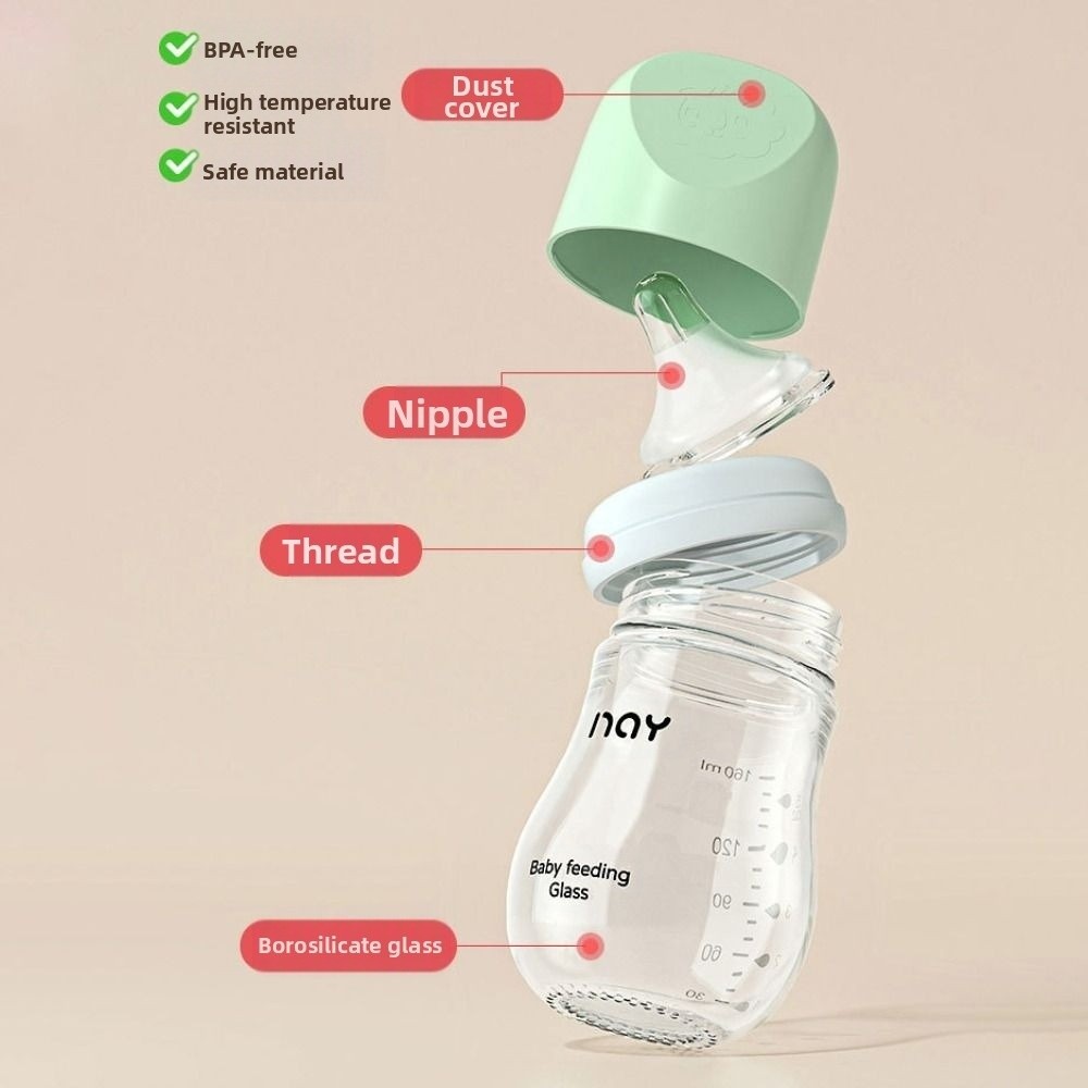 Glass Baby Bottle Anti-flatule - Baby Food Glass Containers recension och pris