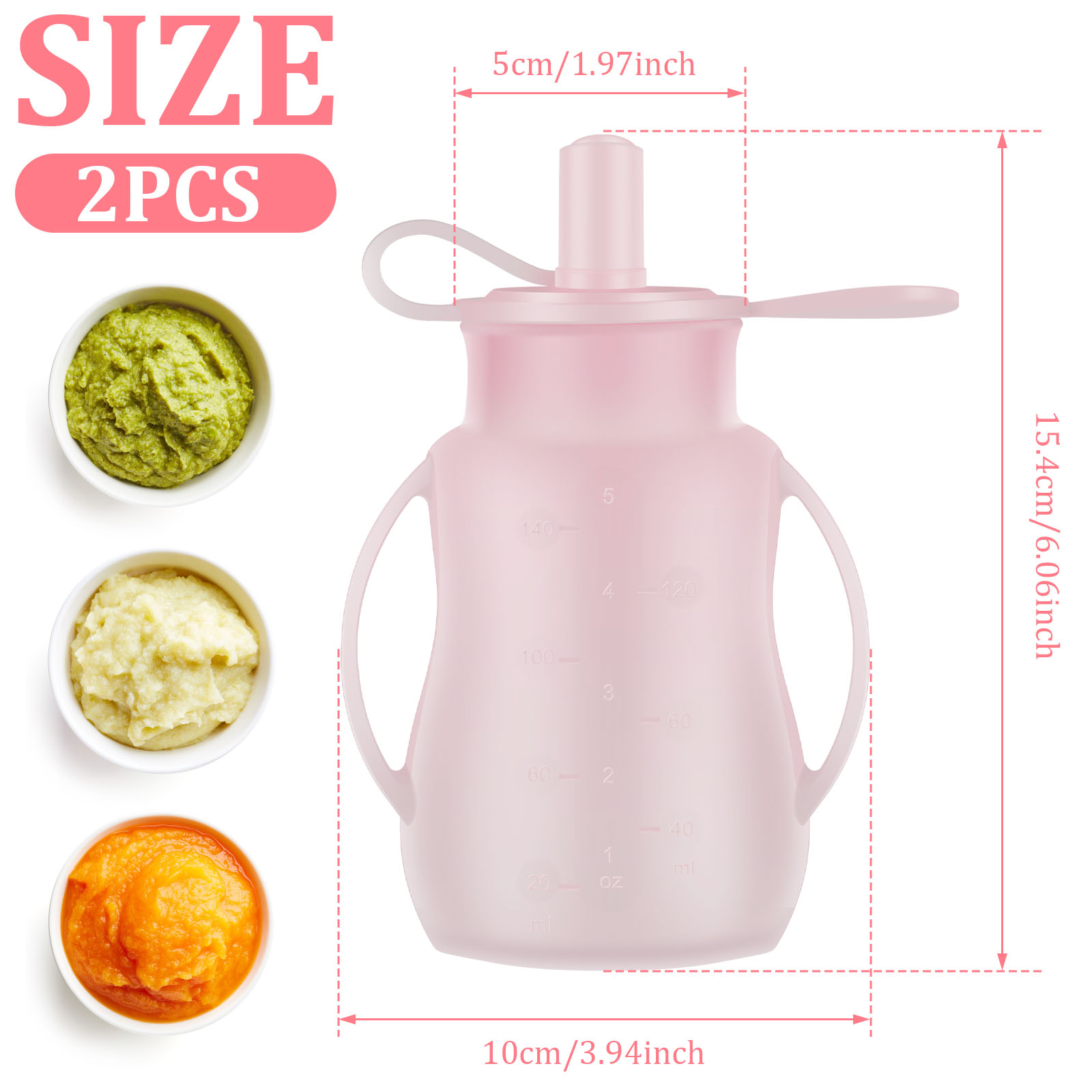 2Pcs Baby Feeding Pouches Sili - Baby Puree Pouch recension och pris