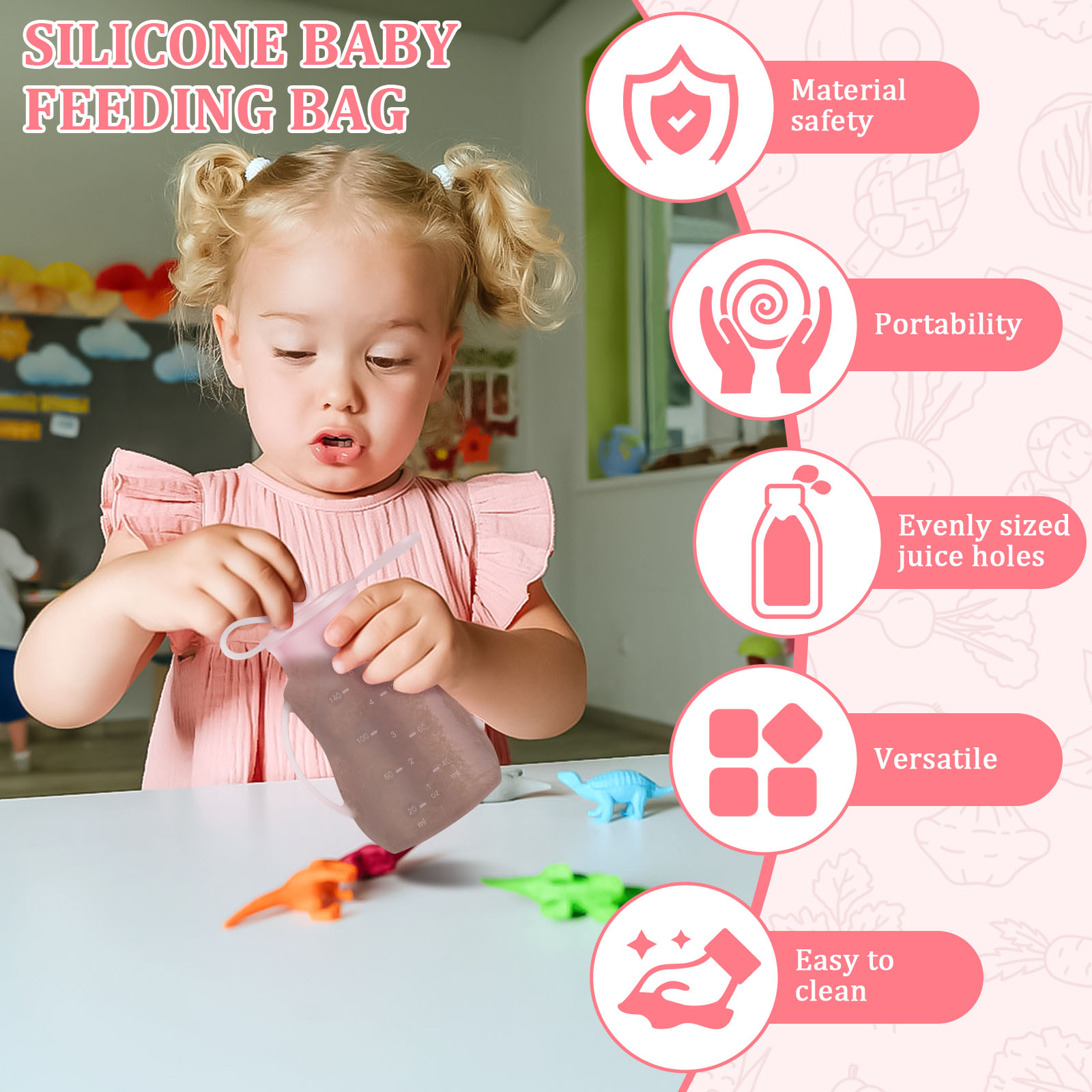 2Pcs Baby Feeding Pouches Sili - Baby Puree Pouch recension och pris