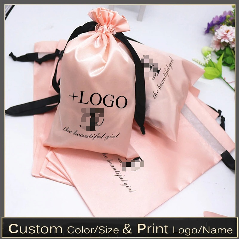 20PCS Baby Pink Silk Satin Pou - Baby Food Bag recension och pris