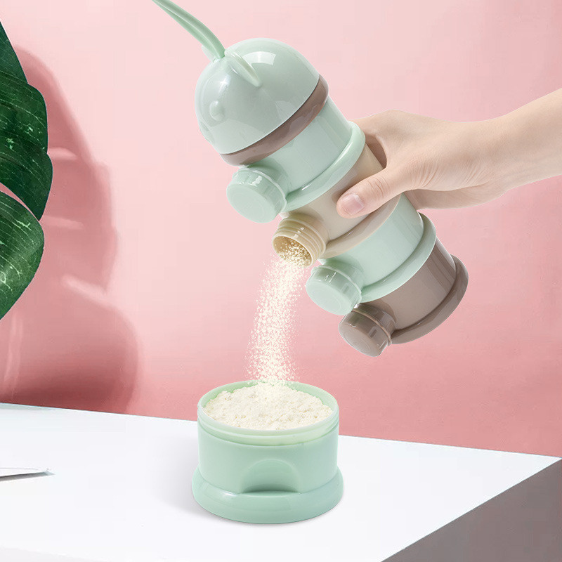3/4 Layers Bear Baby Milk Powd - Snack Container Travel recension och pris