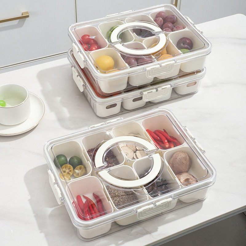 Clear 8/4-Compartment Snack Co - Snack Container Travel recension och pris