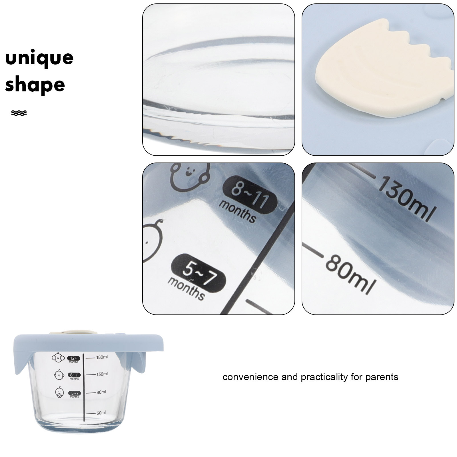 2Pcs Baby Feeding Bowls Leakpr - Baby Food Glass Containers recension och pris